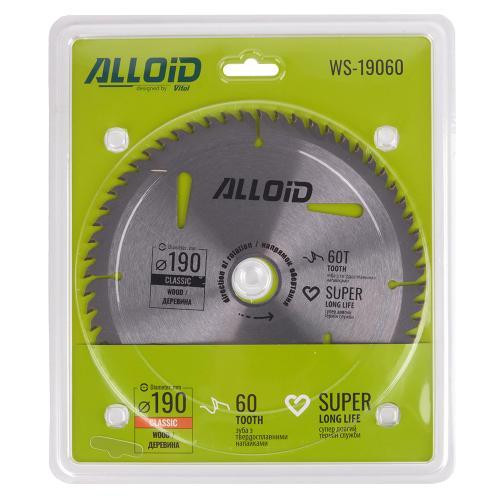 Диск пиляльний по дереву з твердосплавними напайками 190х30/25,4мм, 60 зубів Alloid Одеса - фото 3