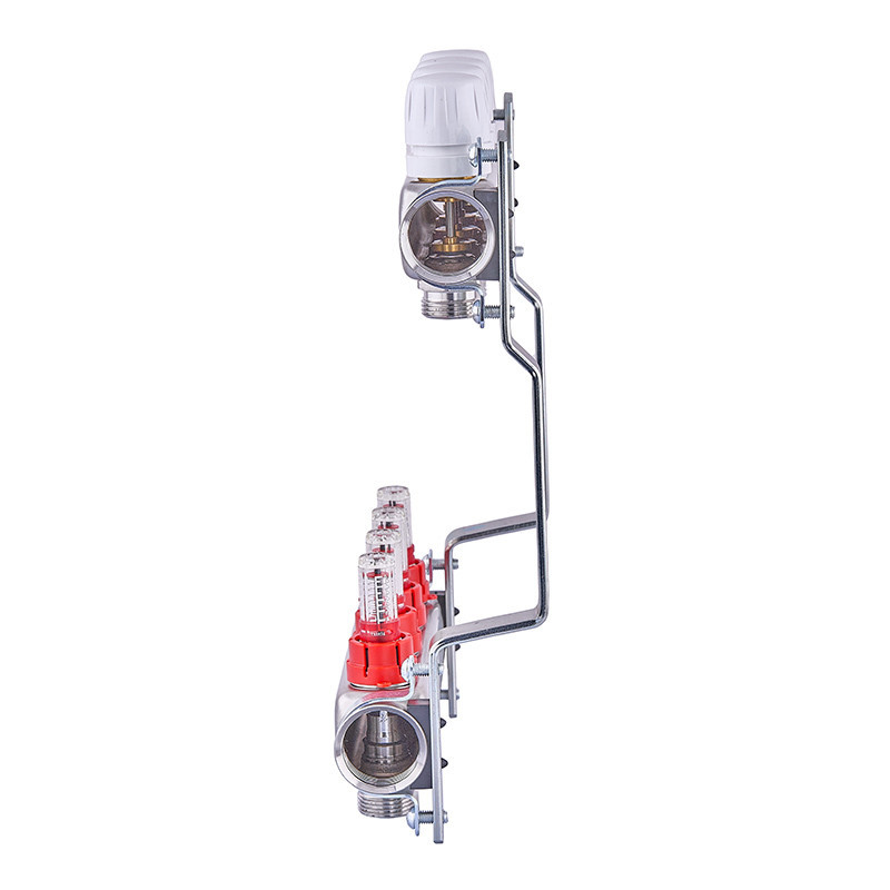 Колекторний блок з витратомірами Nolf NF.2100-04S 1"x4 (корпус нержавіюча сталь) (NF3018) Київ - фото 3