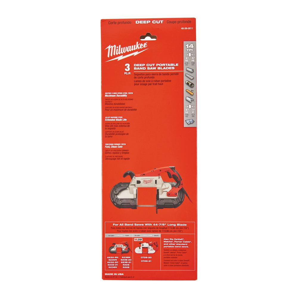 Полотно для стрічкових пил MILWAUKEE, 1139,83х1,8мм, (5-8мм товщина стінки), (3шт) Одеса - фото 1