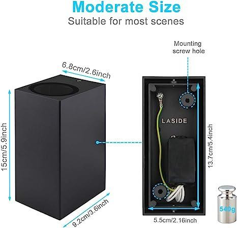 Наружные настенные светильники LASIDE серый антрацит GU10 Днепр - изображение 5