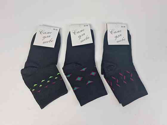 Носки женские средние 35-40 темные с узором (1 шт) Харьков