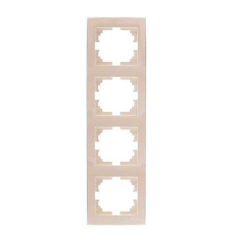 RAIN перлинно-білий перламутр Рамка вертикальна 4-а з боковою вставкою Лезард Житомир - фото 1