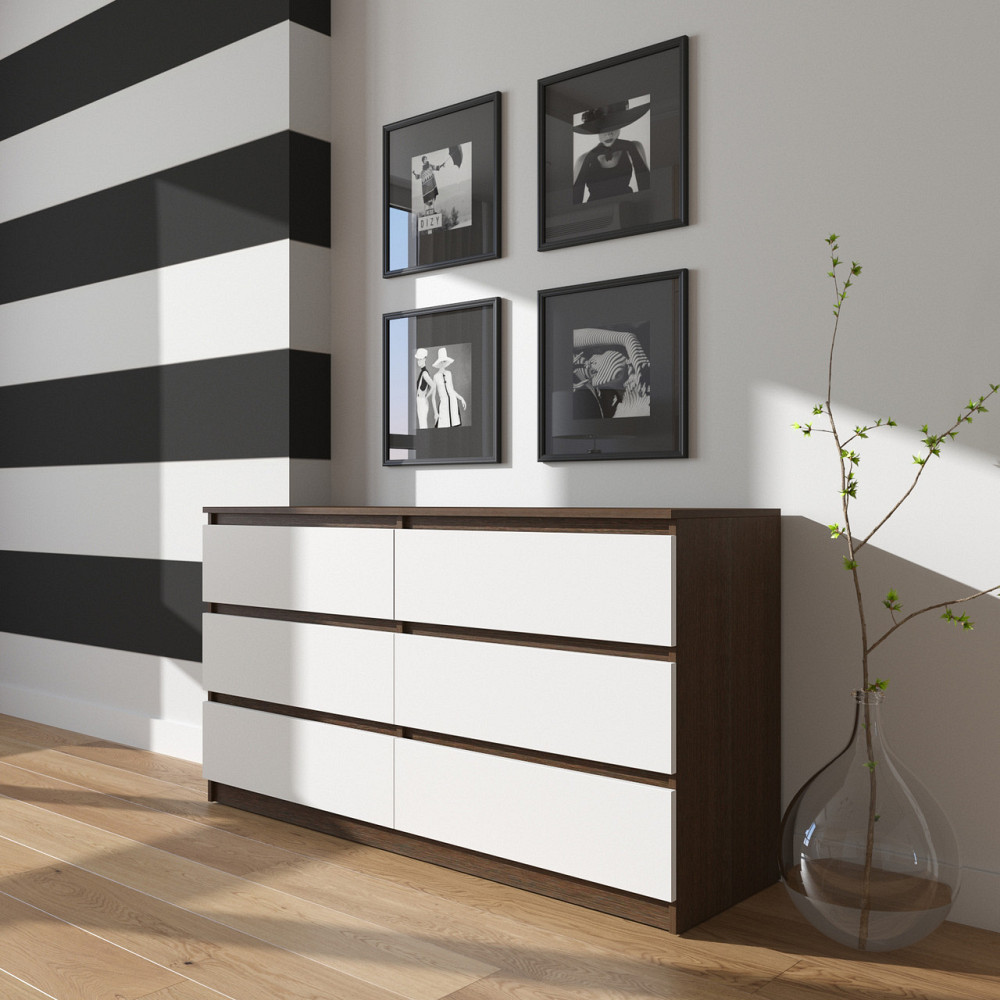 Комод VAYS R-7, 6 шухляд без ручок, ЛДСП, 140×40×75 см – для дому, офісу, вітальні, спальні Львів - фото 7