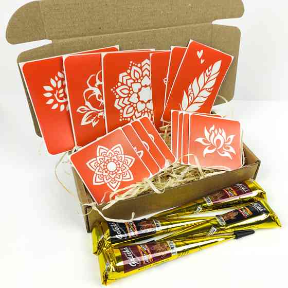 Набір хни з трафаретами для біо-тату №4 henna-set-04 Вінниця