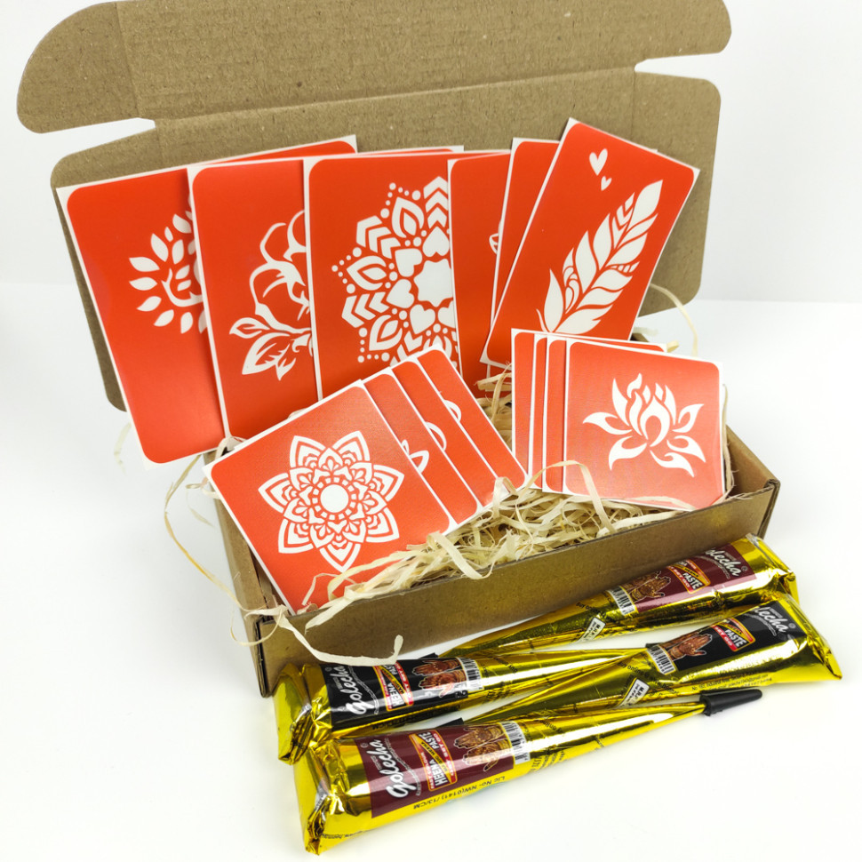 Набор хны с трафаретами для био-тату №4 henna-set-04 Винница - изображение 6