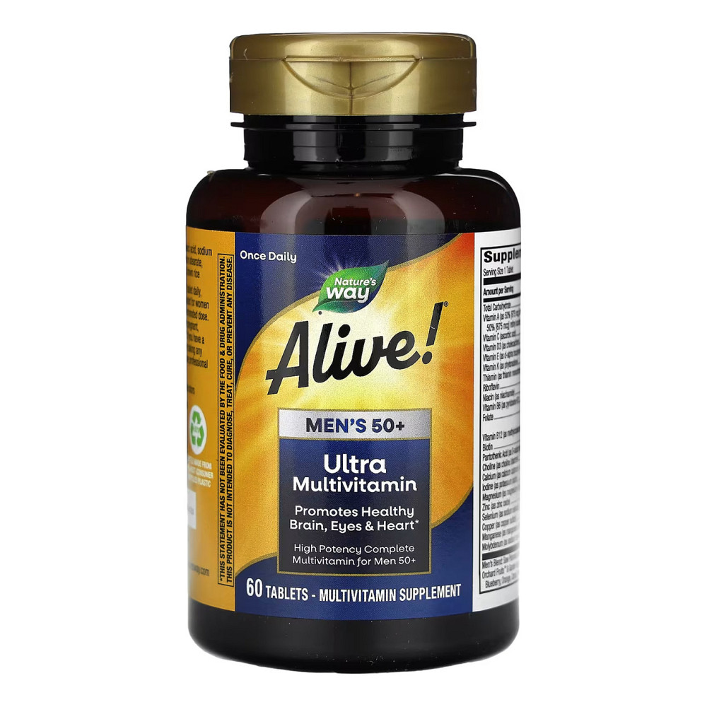 Витамины для мужчин 50+ Nature's Way Once Daily Men's 50+ Ultra 60 tabs Киев - изображение 3