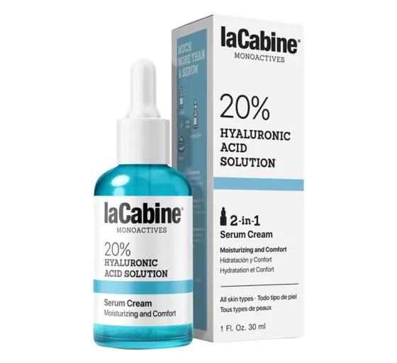 Зволожувальна крем-сироватка для обличчя MONOACTIVES 20% HYALURONIC ACID SOLUTION SERUM-CREAM LaCabine, 30 мл Дніпро