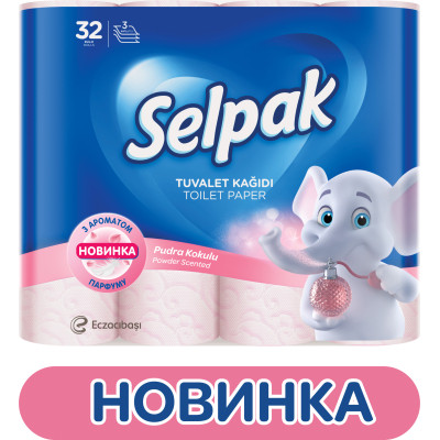 Туалетная бумага Selpak Perfumed Пудра 3 слоя 32 рулона (8690530324824) Винница - изображение 2