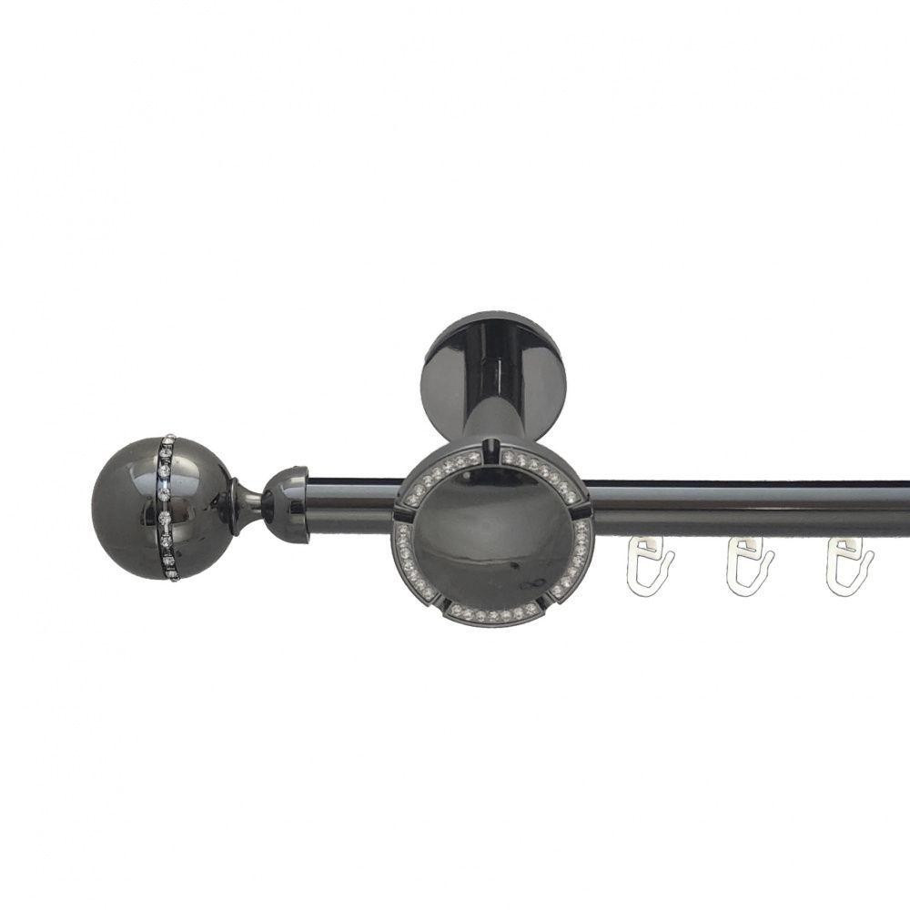 Карниз Orvit Кортеза металевий однорядний розета реверс фламо профільна труба  Онікс 19 мм 200 см (6678856) Львов - изображение 1