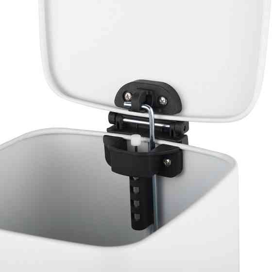 Ведро для мусора с плавным закрытием квадратное Zerix Kubix-TC0106 White 6 л (цвет белый) (ZX6109) Черновцы