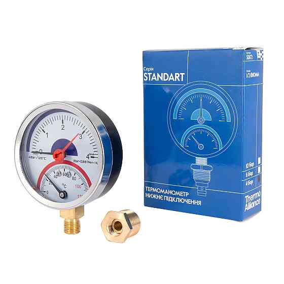 Термоанометр Thermo Alliance Standart 80 мм 1/2", нижнє під'єднання SD1724B Київ