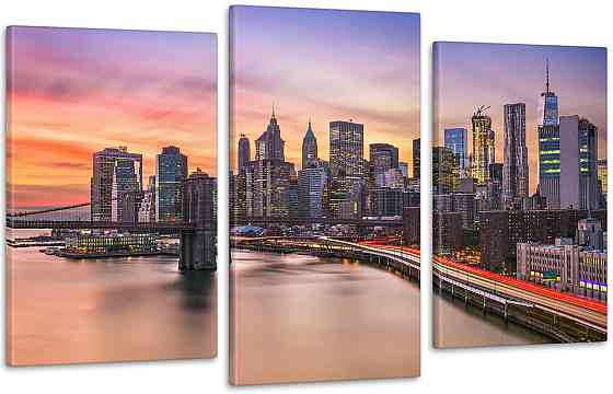 Модульная картина Город Art-33_3 70x130 см Киев