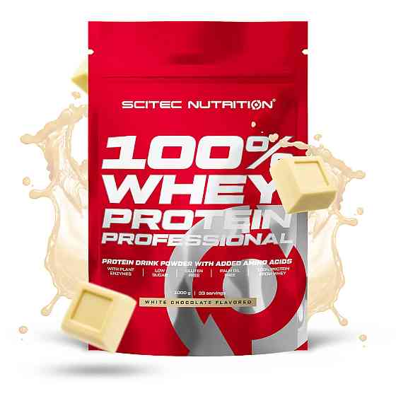 Протеїн Scitec Nutrition 100% Whey Protein Professional 1000 gr (White chocolate) Луцьк