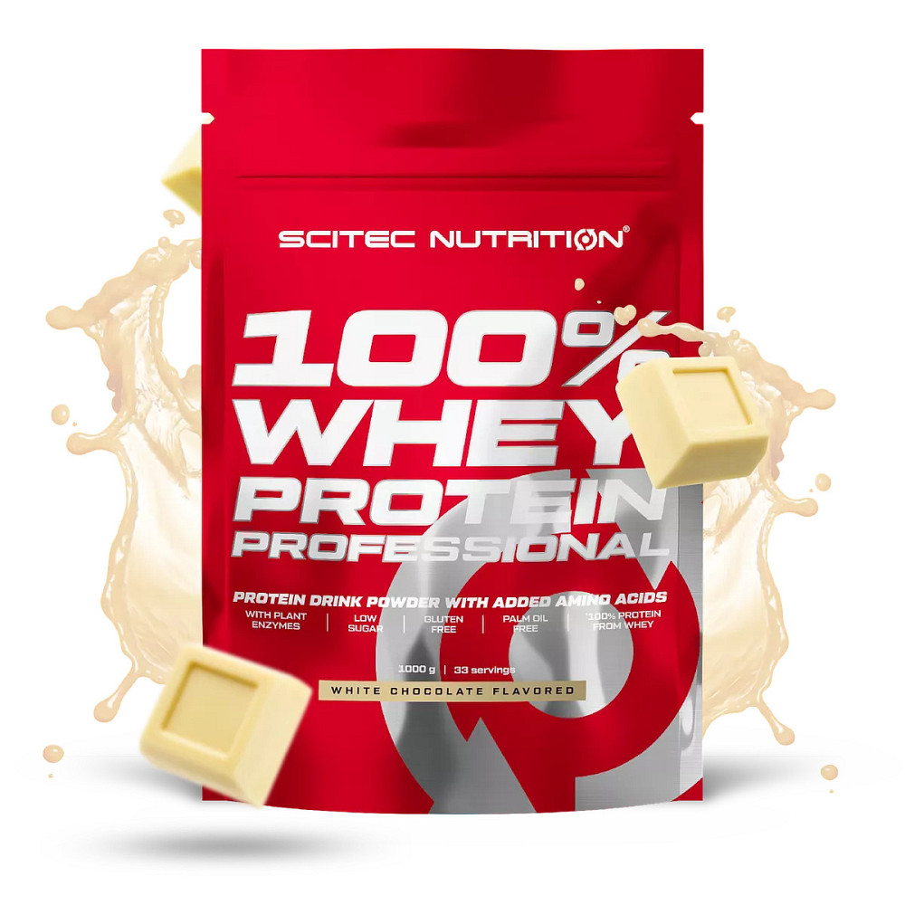 Протеїн Scitec Nutrition 100% Whey Protein Professional 1000 gr (White chocolate) Луцьк - фото 1