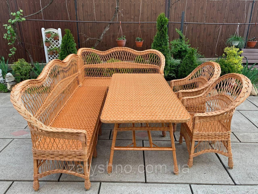 Плетені меблі з куточком із лози Київ - фото 7