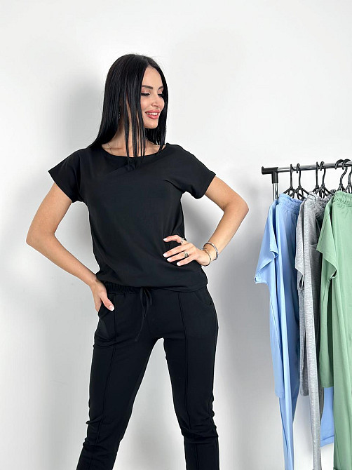 Літній прогулянковий костюм трикотажний "Saimon" оптом | Батал | Розпродаж моделі Київ - фото 9