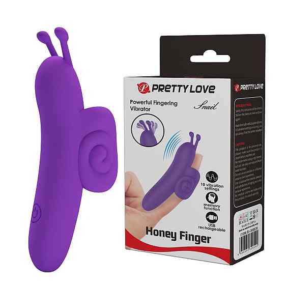 Вибростимулятор PRETTY LOVE Snail Honey Finger, 10 vibration functions Memory function Sex Aura Киев