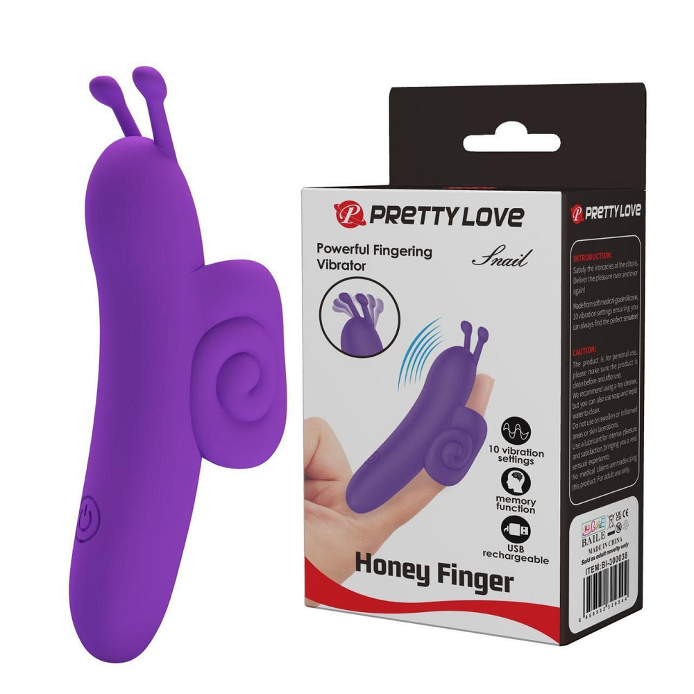 Вибростимулятор PRETTY LOVE Snail Honey Finger, 10 vibration functions Memory function Sex Aura Киев - изображение 1