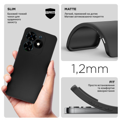 Чохол до мобільного телефона Armorstandart Matte Slim Fit Tecno Spark Go 2024 (BG6) Camera cover Black (ARM73577) Вінниця - фото 3