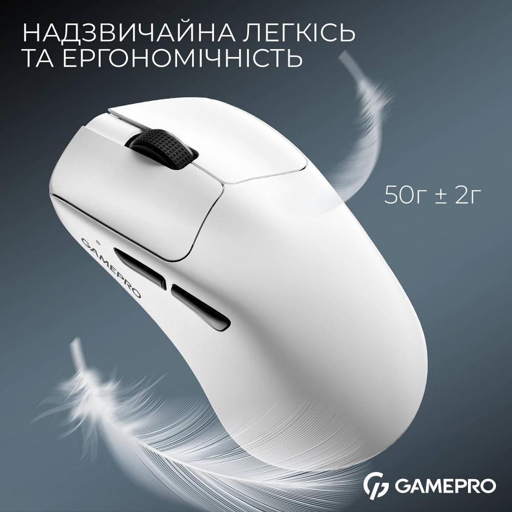 Миша бездротова GamePro Asgard Surt White (GM017W) ( Білий ) Харків - фото 6