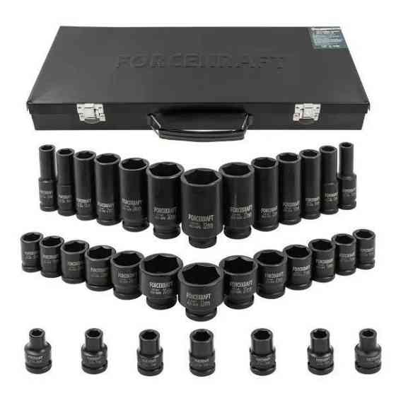 Набор головок ударных 33пр. 1/2'' 6-гранные (8-32мм) Forcekraft FK-4333-5MPB Одесса