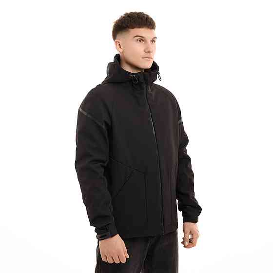 Чоловіча куртка весна осінь демісезонна з капюшоном softshell чорна Pobedov Vector L Одеса