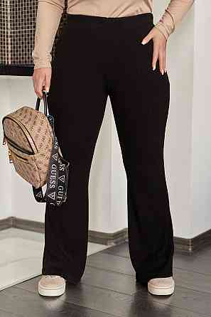 Женские трикотажные штаны в рубчик 