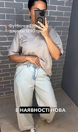 Джинсы женские Its Basic 3050 Wide Leg косые карманы швы позади широкие порезы на коленях, голубой,  Одесса - изображение 8