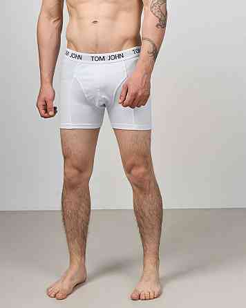 Труси-шорти чоловічі однотонні Білі — Tom John 2050 Київ