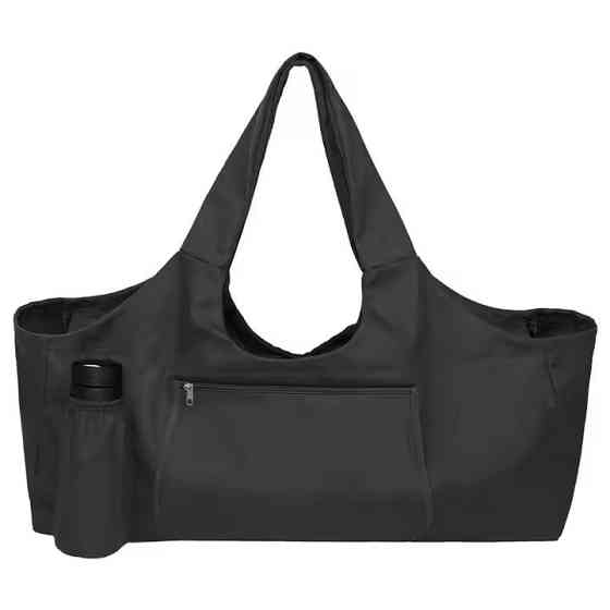 Сумка для йоги спортивная, йога-сумка наплечная для коврика и спортивной формы для тренировок и спорта,черная Каменец-Подольский