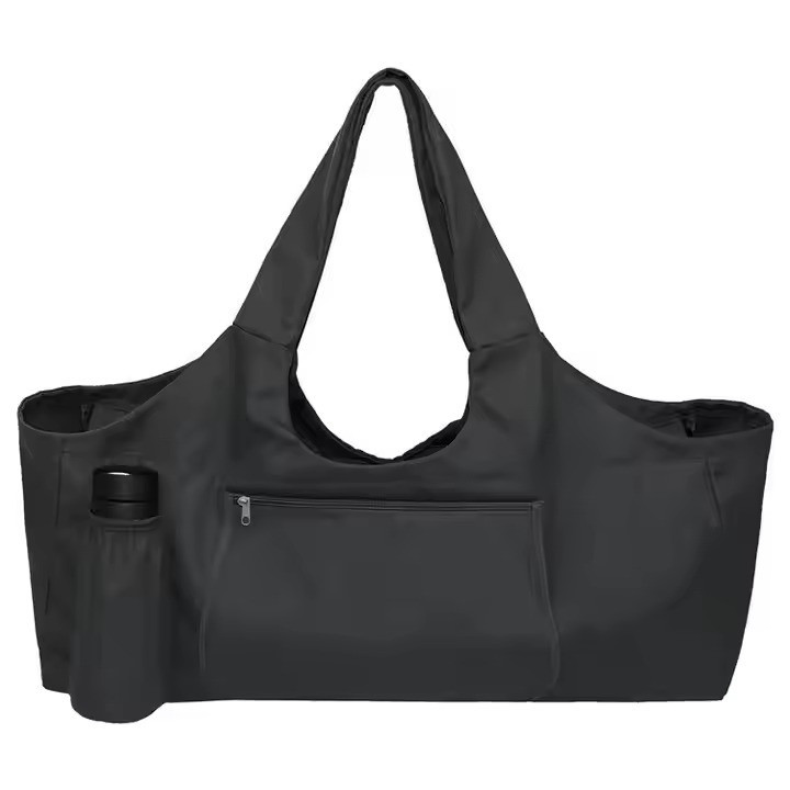 Сумка для йоги спортивная, йога-сумка наплечная для коврика и спортивной формы для тренировок и спорта,черная Каменец-Подольский - изображение 2