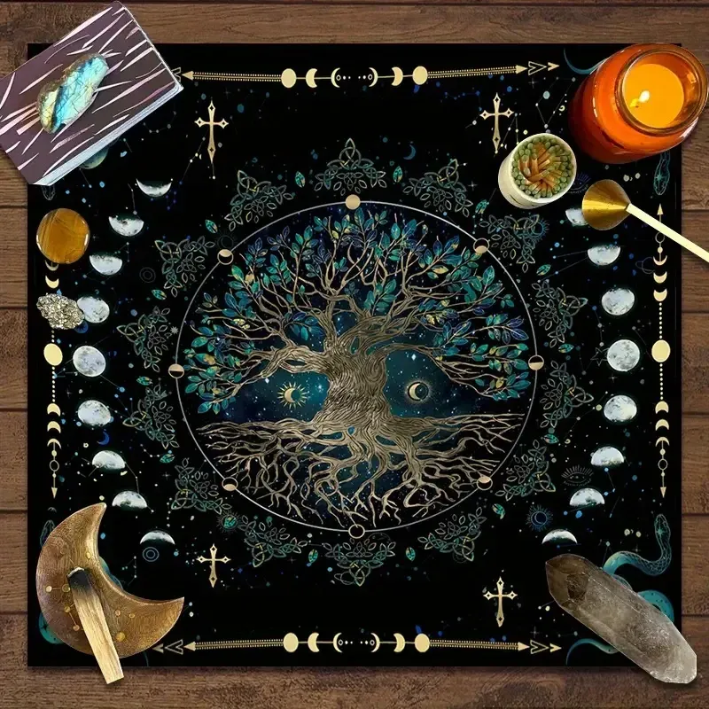 Эзотерическая скатерть «Дерево жизни и Луна» 75×75 см Киев - изображение 1