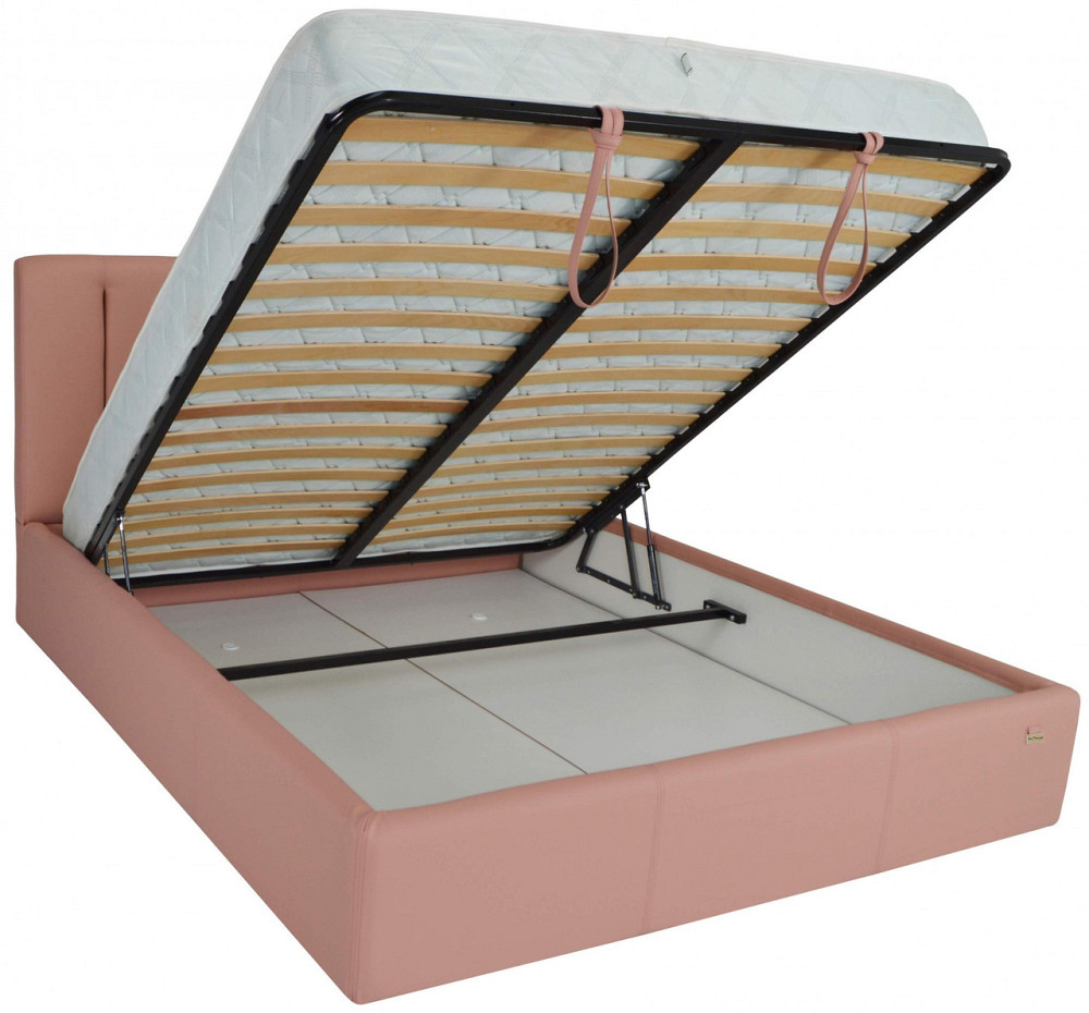Ліжко Sanam VIP 120 х 190 см Fly 2202 З додатковою металевою цільнозварною рамою Рожевий Київ - фото 8