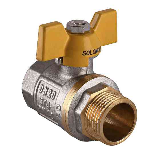 Кран шаровый прямой SOLOMON 3/4″ НВ ЖБ PN40 B1008 (000001392) Киев