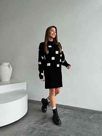 Женский базовый вязаный костюм двойка машина вязкая Одесса