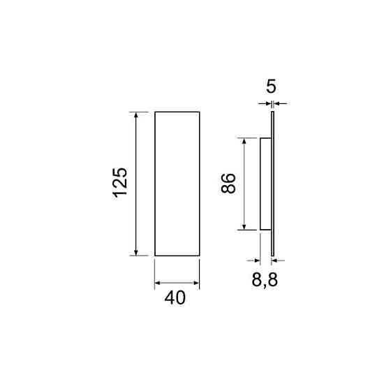 Ручка на раздв. дверь Fimet 3663AS F05 мат хром Киев