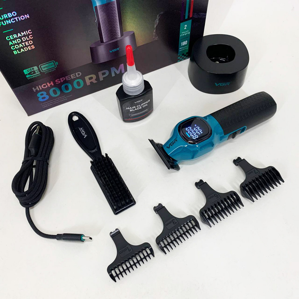 Акумуляторна універсальна машинка для стрижки, Стильна машинка для стрижки Електромашинка волосся JO-79 Івано-Франківськ - фото 3