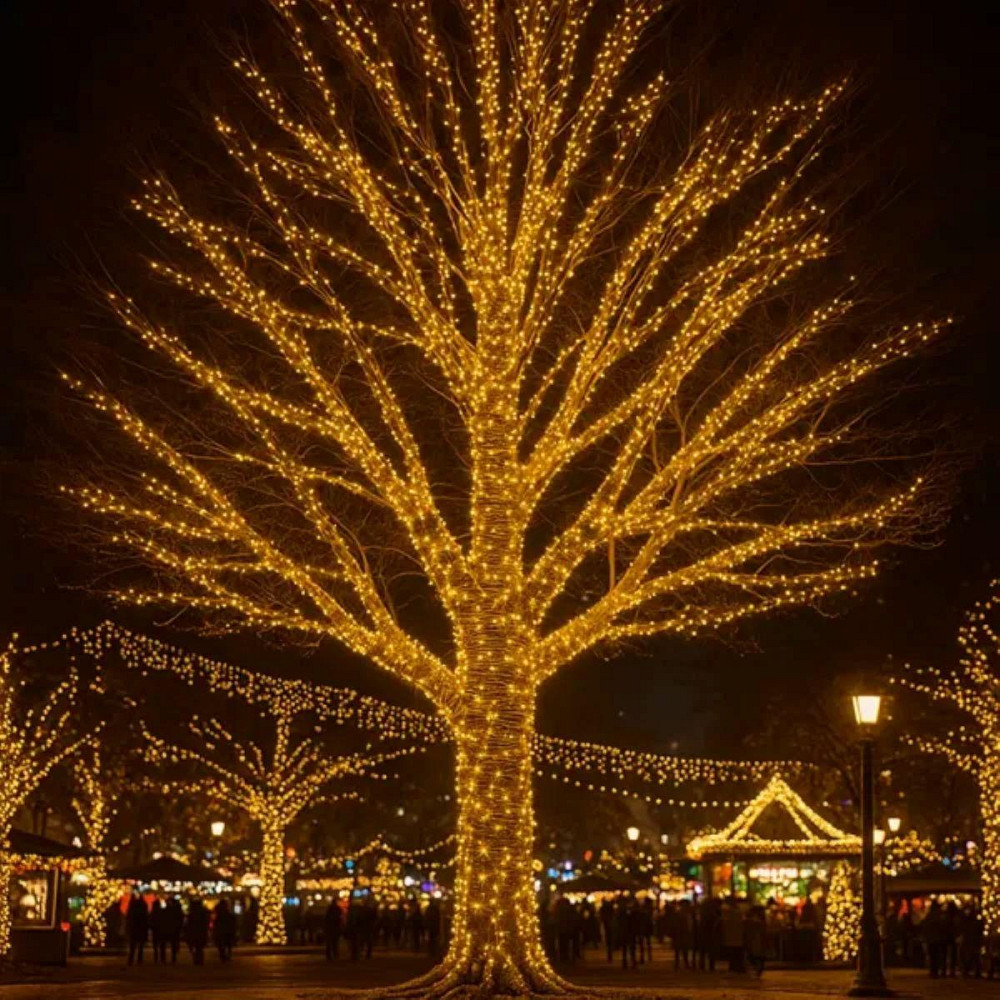 Вулична гирлянда "Різдвяна фея" 100 м, 1000 LED, жовта Київ - фото 2