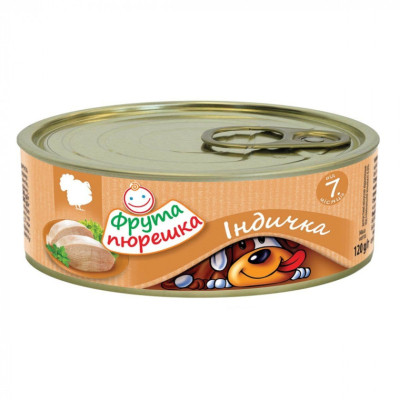 Дитяче пюре Фрута пюрешка індичка, 120 г (8595139773984) Вінниця - фото 1