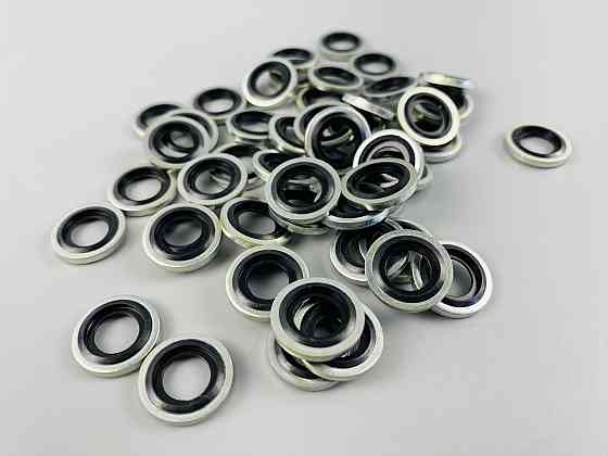 Шайба з гумовим кільцем NBR всередині 10 мм, для гідравліки, олії, води, повітря. Мукачево