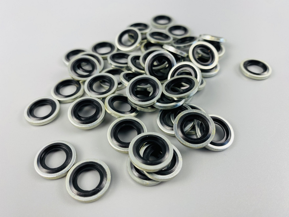 Шайба з гумовим кільцем NBR всередині 10 мм, для гідравліки, олії, води, повітря. Мукачево - фото 3