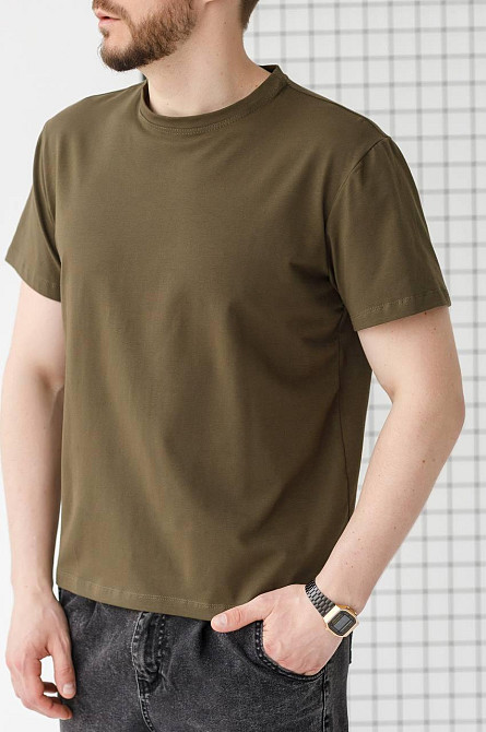 Футболка чоловіча котон Хакі M Харків - фото 2