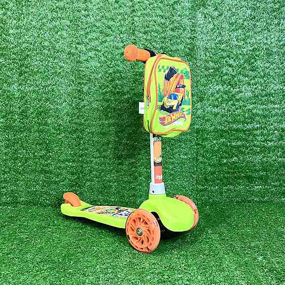 Самокат триколісний Hot Wheels з підсвічуванням коліс Салатовий (LS2115) Чернігів