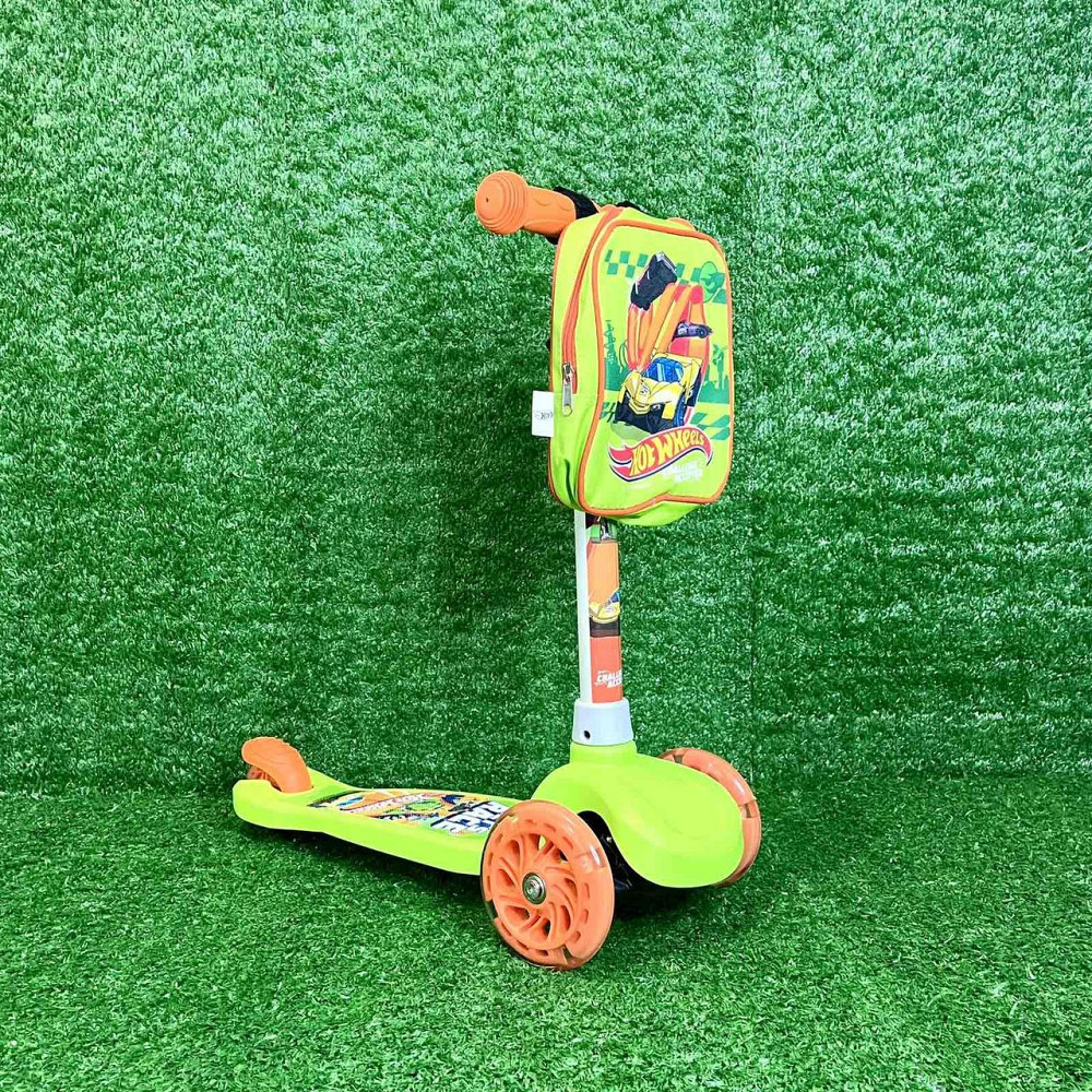 Самокат триколісний Hot Wheels з підсвічуванням коліс Салатовий (LS2115) Чернігів - фото 1