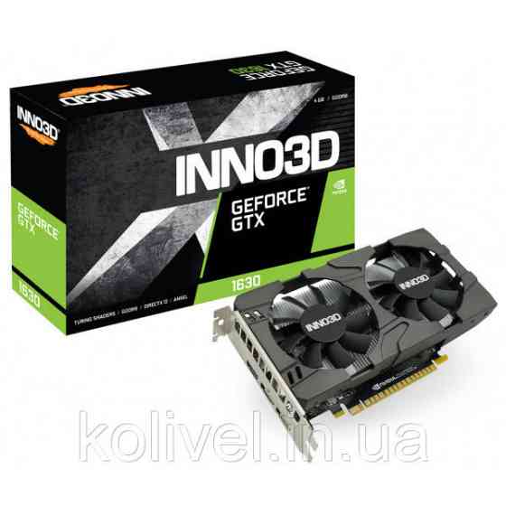 GeForce GTX1630 Inno3D Twin X2 OC, 4GB GDDR6, 64bit, PCI Express (N16302-04D6X-1177VA25) Киев