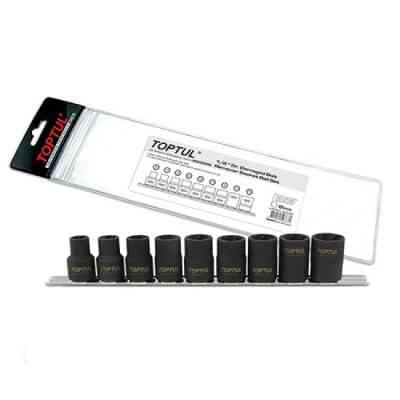 Набір головок Toptul для пошкоджених гайок на планці 1/2" 9шт. (GAAG0903) Вінниця