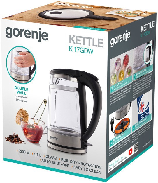 Електрочайник Gorenje K17GDW Харків - фото 15