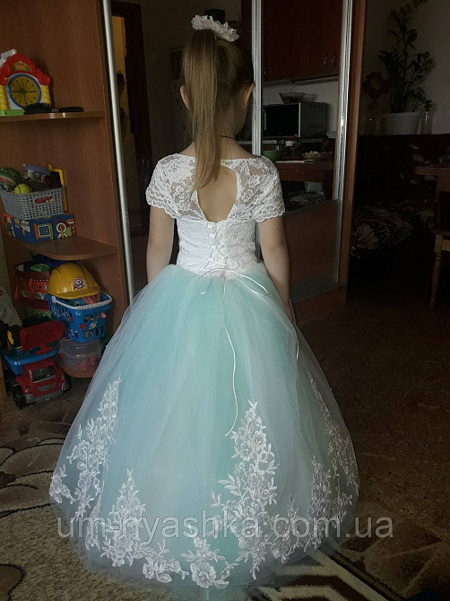 Длинное нарядное платье Дианочка Мята на 4-5, 6-7лет Кривой Рог - изображение 6