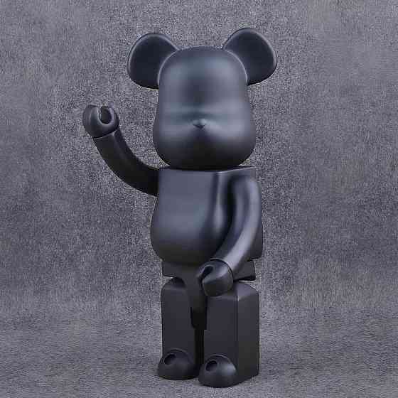 Дизайнерская игрушка Беарбрик 28 см чёрный. Статуэтка Bearbrick 400% Black. Bearbrick Киев