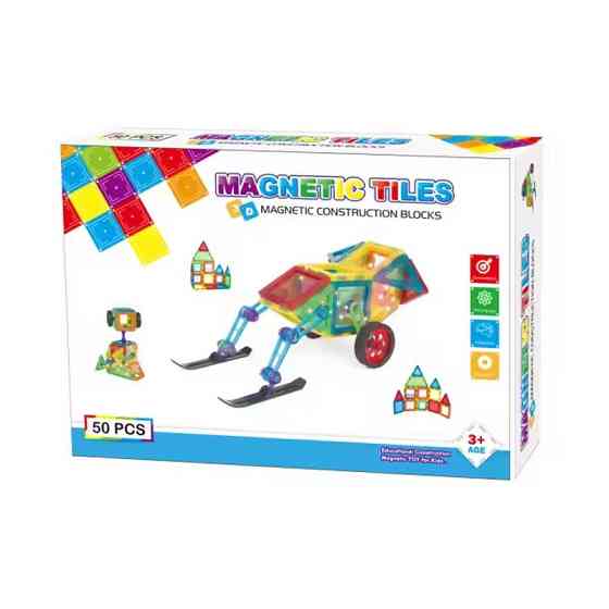 Конструктор магнитный разноцветный детский на 48 деталей Киев
